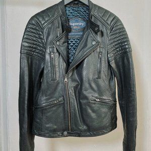 Kina klodset resident Superdry | Jackets & Coats | Superdry Premium Leather Biker Jacket Size L |  Poshmark